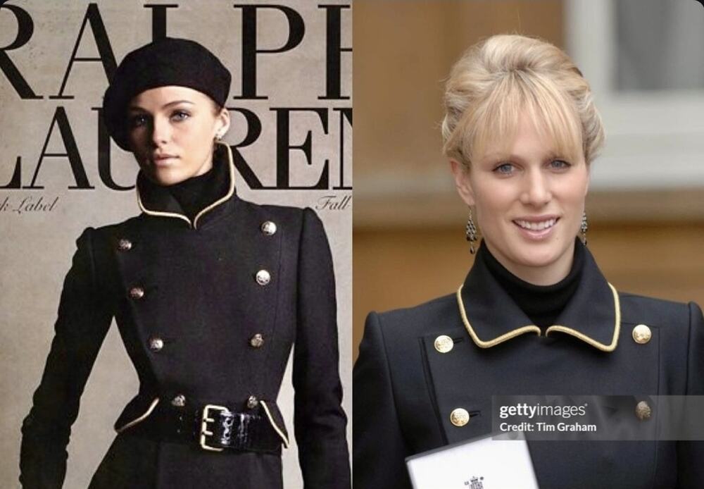 $2900 Ralph Lauren Collection Black Wool Double-Breast Clifton Coat Purple Label